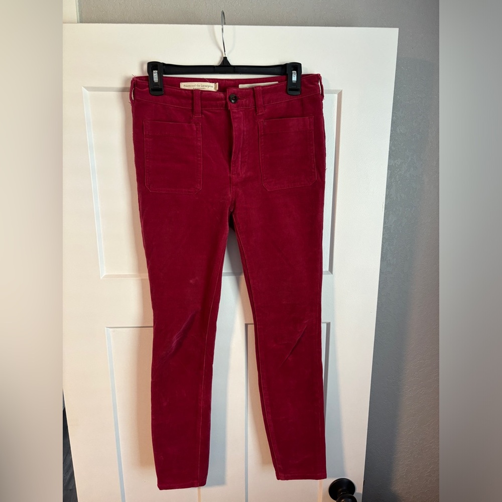 Stretchy pilco skinny cords- magenta